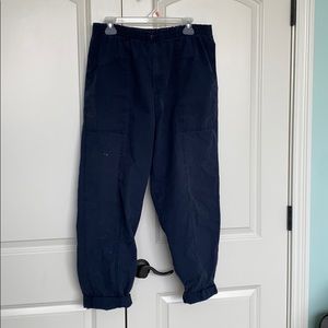 Navy blue cargo relaxed pants
